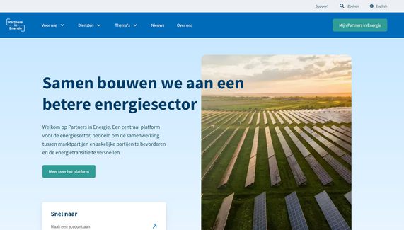 Vernieuwde site Partners in Energie is live!